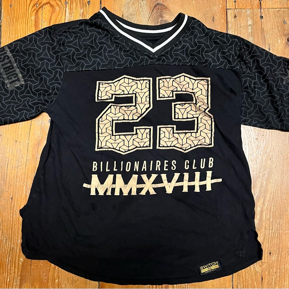 Billionaires Club Black and Gold Kids Short Sleeve Tee